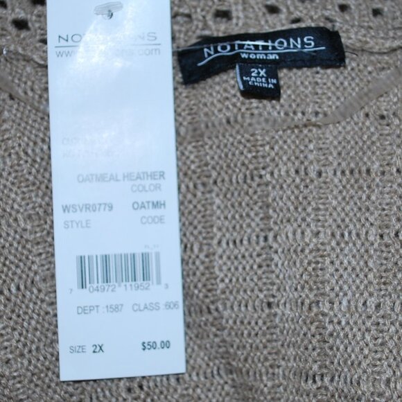 Notations Tan Cardigan Sweater NWT - Picture 3 of 4